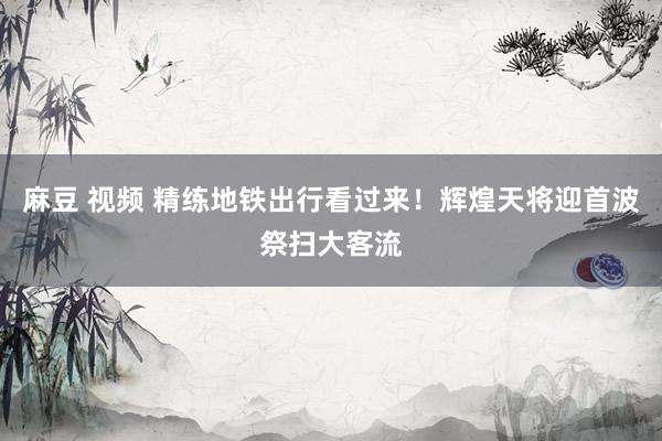 麻豆 视频 精练地铁出行看过来！辉煌天将迎首波祭扫大客流